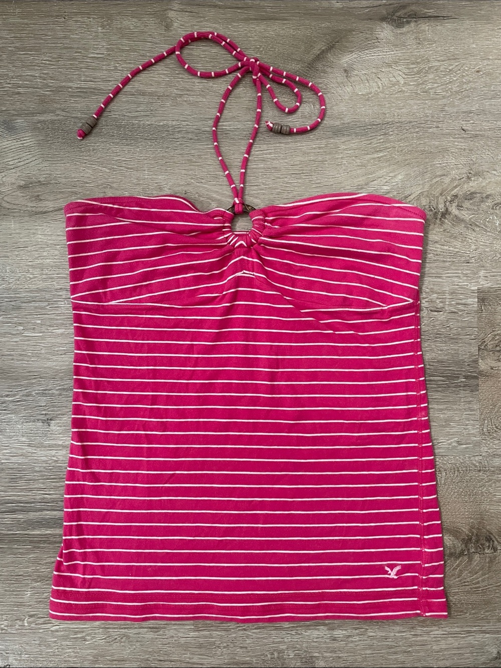 American Eagle | pink striped tube top size large